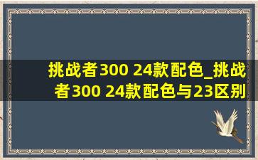 挑战者300 24款配色_挑战者300 24款配色与23区别